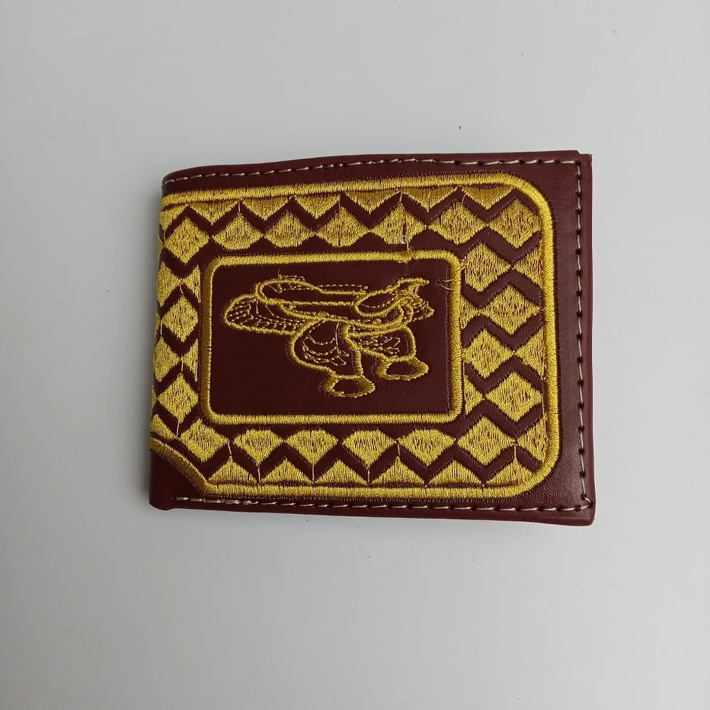 Men's Western Wallet Genuine Leather Hand Crafted Bifold Cowboy Rodeo Wallet